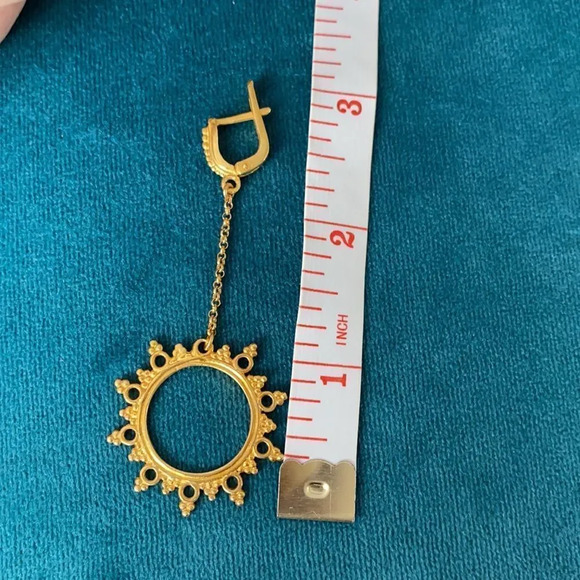 “SUN” Gold plated 925 silver earrings. - Picture 9 of 9